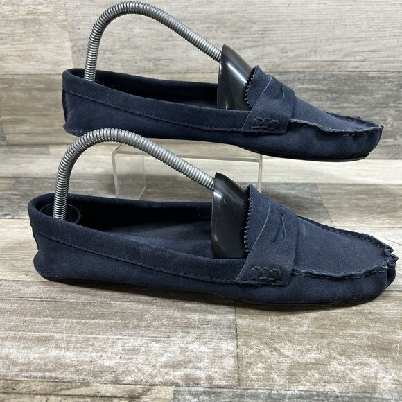 Dolce & Gabbana Loafers Women's US 9 EU 39 Navy Blue Suede Flats Casual - Picture 1 of 8